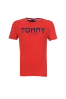 t-shirt ame logo cn Tommy Hilfiger 	rdeča	
