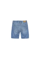 kratke hlače | slim fit | z dodatkom lana Tommy Hilfiger 	modra	