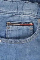 kratke hlače | slim fit | z dodatkom lana Tommy Hilfiger 	modra	