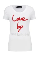 t-shirt | slim fit Love Moschino 	bela	
