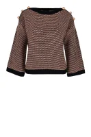 pulover | regular fit | z dodatkom volne i kaszmiru Elisabetta Franchi 	črna	