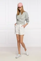 laneni kratke hlače nabire | regular fit Napapijri 	bela	