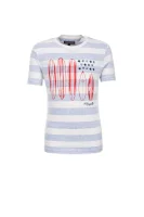 t-shirt printed stripe Tommy Hilfiger 	bela	
