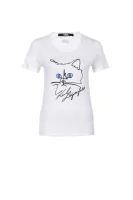 t-shirt choupette sketch Karl Lagerfeld 	bela	